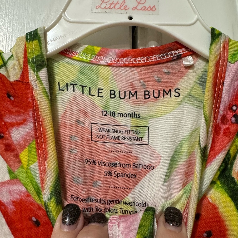 Little bum bums watermelon romper - Picture 2 of 3